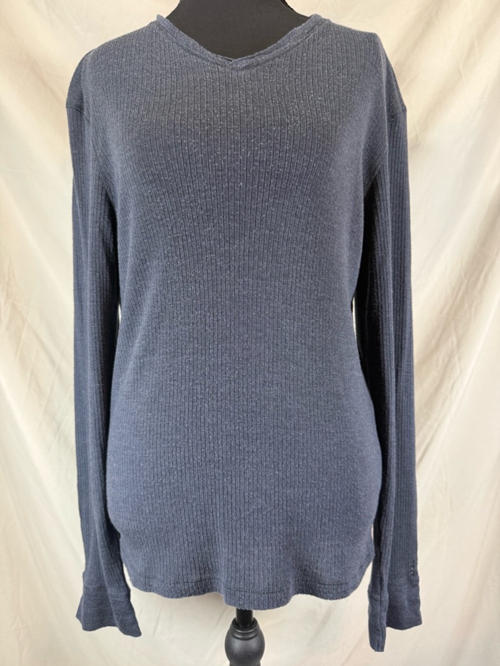 Hugo Boss Virgin Wool‎ & Silk V-Neck Sweater - Navy - XL